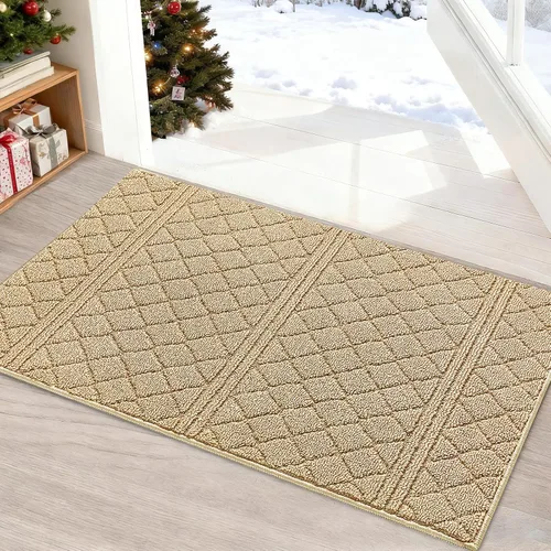 Vista 19 de REFETONE Tapete para interiores, tapete para puerta delantera y trasera de 24 x 36 pulgadas, tapetes con parte trasera de goma antideslizante
