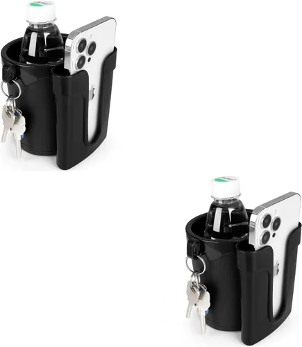 Vista 11 de Accmor Portavasos para bicicleta 3 en 1 con soporte para teléfono celular y llaves, soportes para botellas de agua para bicicleta, soporte universal