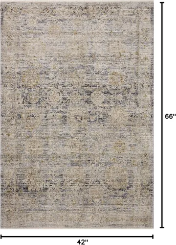 Vista 156 de Loloi Jean Stoffer Katherine Collection KES-02 Ocean/Coral 2'-7'' x 10'-0'', .25" Pile Height, Runner Rug