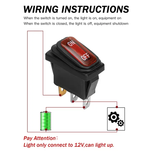 Vista 6 de GREHUA Interruptor de encendido y apagado para scooter eléctrico Razor MX350 E300 E100 E200 E325 RX200 eSpark Crazy Cart Dune Buggy Dirt Quad 500