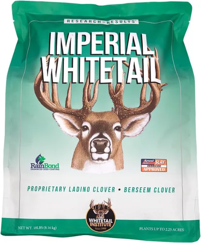 Vista 10 de Whitetail Institute Imperial Clover Semilla para parcela de alimentos para ciervos para siembra de primavera u otoño, promueve el crecimiento