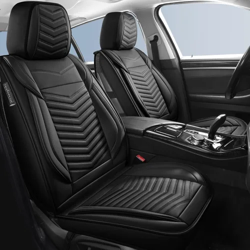 Vista 16 de HChengkikz - Fundas de asiento de automóvil, transpirables e impermeables de piel sintética para automóviles, funda de asiento universal