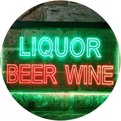 Vista 10 de ADVPRO Liquor Beer Wine Bar Man Cave Dual Color LED Neon Sign Blue & Red 12 x 8 Inches st6s32-i0914-br