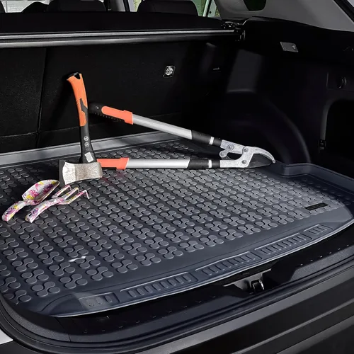 Vista 8 de Rezaw-Plast Tapete de carga de goma compatible con Mercedes Benz ML 2006-2011, alfombrilla W164 para todo tipo de clima, ajuste personalizado, sin