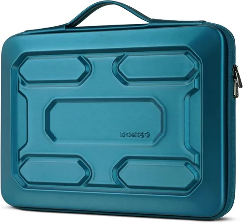 Vista 24 de DOMISO Funda para laptop de 13.3 pulgadas con asa, bolsa para computadora a prueba de golpes, funda protectora impermeable EVA para portátiles