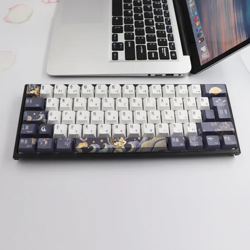 Vista 7 de JSJT Teclas PBT 136 Teclas Perfil Cherry Juego de Teclas Temáticas de Chang'e y Conejo Teclas de Estilo Antiguo Azul Zang Teclas Personalizadas