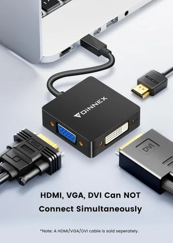 Vista 2 de Adaptador Mini DisplayPort a VGA HDMI DVI, Microsoft Surface Pro Video Display 4K Mini DP Converter, Thunderbolt 2 a DVI HDMI VGA Adaptador