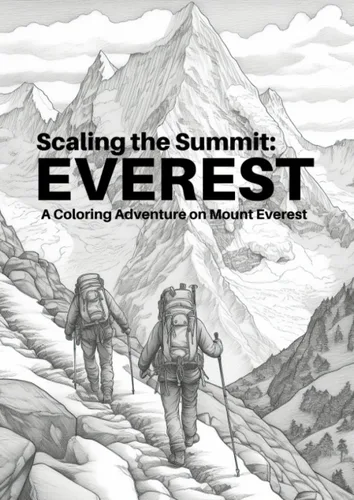 Scaling The Summit Everest A Coloring Adventure on Mount Everest (Coloring Book for Adult)