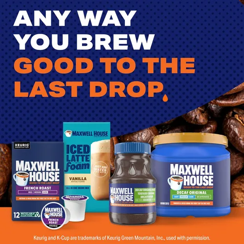 Vista 9 de Maxwell House The Original Roast - Café molido descafeinado tostado medio (recipiente de 29.3 onzas)