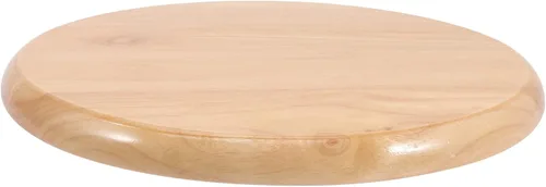 Vista 7 de Housoutil Taburete redondo de madera de repuesto, 4 piezas, parte de asiento para decoración del hogar, diseño resistente para cocina y comedor