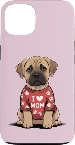 Vista 7 de Womens I Love Mom Bullmastiff Dog Mother's Day Mastiff Mom Case for iPhone 17