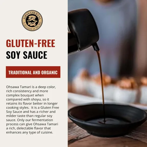 Vista 6 de OHSAWA TAMARI 32 Onzas - ALTA CALIDAD ORGáNICO, SIN GLUTEN, MACROBIóTICO, VEGANO, KOSHER.