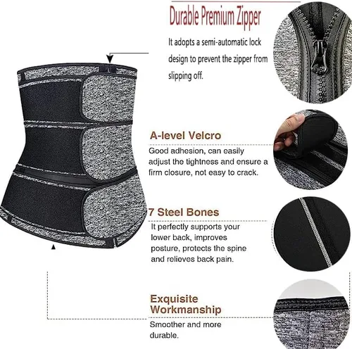 Vista 5 de Corsé de neopreno para mujeres y hombres, moldeador de cuerpo para pérdida