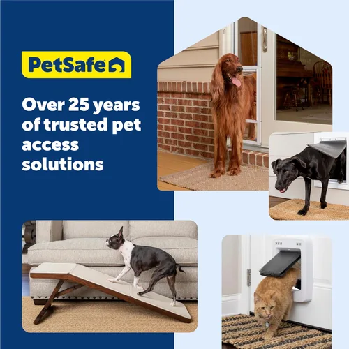 Vista 7 de Cubierta de Puerta para Mascotas PetSafe con Panel de Cierre - Restringe el Acceso de las Mascotas - Cubierta de Plástico Duradera - Resistente al
