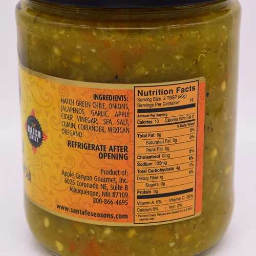 Vista 3 de SANTA FE SEASONS Salsa Chile verde tostado al fuego, 16 oz
