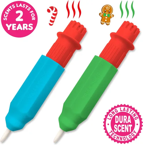 Vista 3 de Scentco Holiday Water Magic (2 Pack - Candy Cane & Gingerbread) - Libros de actividad reutilizables con revelación de agua gourmet patentados