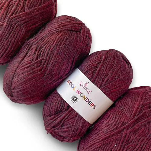 Vista 24 de Wool Wonders - Ovillo de lana para tejer, paquete de 4 (640 yardas/14.11 oz), patrones libres, hilo de lana para tejer, Aran/pesado #4