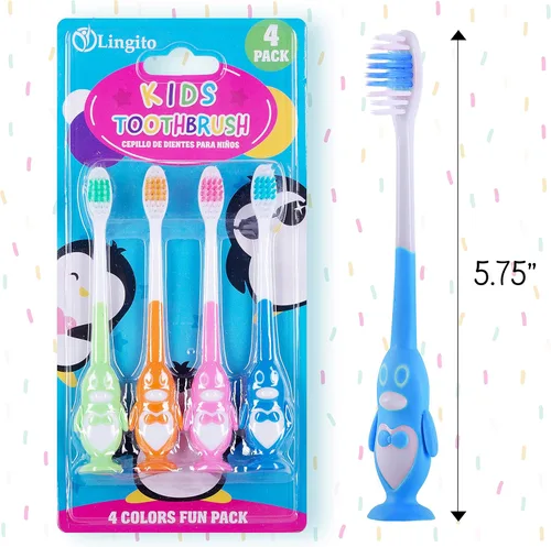 Vista 2 de Ventosa de cepillo de dientes para niños, cepillo de dientes para niños con cerdas suaves, ventosas para un fácil acceso, cepillos de dientes