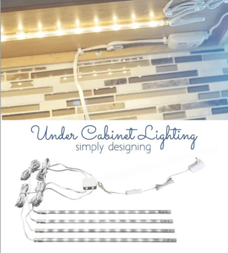 Vista 2 de Cefrank Barras de Luz con Pantalla LED – Kit de tira de luz delgada enlazable de 4 x 16 pulgadas – Serie + conexión paralela – Plug n Play – Blanco