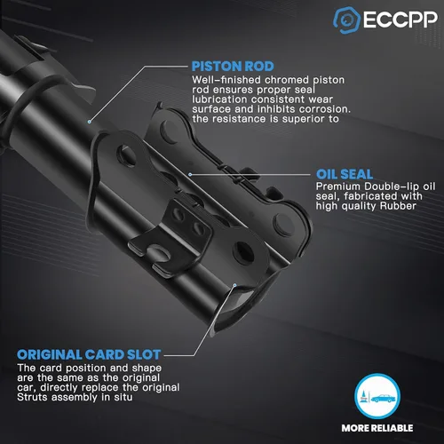 Vista 4 de ECCPP Juego de 2 puntales completos para Volvo XC90, amortiguador delantero para 2003-2014