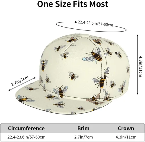 Vista 5 de Cartoon Animal Baseball Cap for Men Women Classic Snapback Hip Hop Flat Bill Brim Adjustable Visor Beach Trucker Hat Abstracto Negro y Oro Remolino