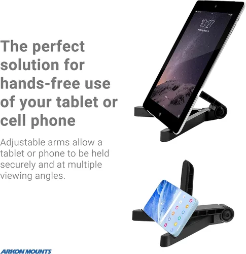 Vista 6 de ARKON Mounts - Soporte plegable para tablet compatible con Apple iPad, Samsung Galaxy