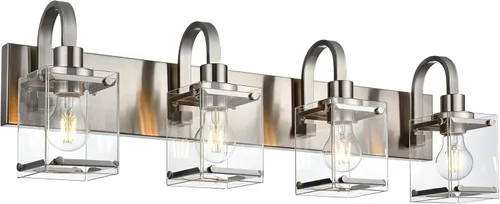 Vista 10 de Lámparas de baño negras sobre el espejo, apliques de pared de 3 luces, lámpara de tocador industrial, accesorios de iluminación de granja para baño