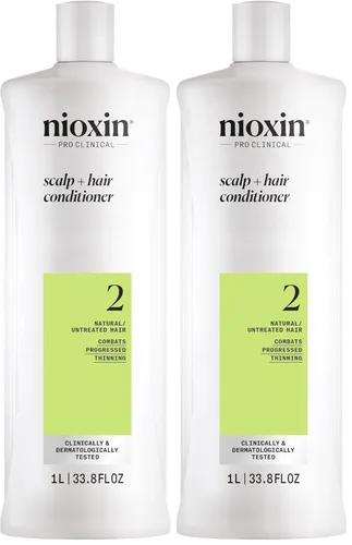 Vista 12 de Nioxin System 2 - Acondicionador de terapia para el cuero cabelludo con aceite de menta, trata el cuero cabelludo seco, proporciona control