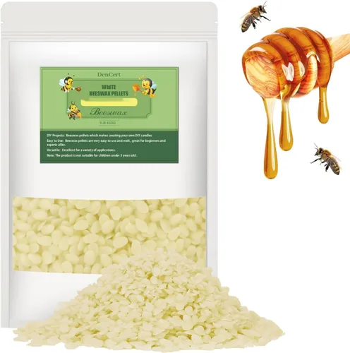 Vista 6 de Pellets de cera de abejas de 10 libras, pastillas de cera de abeja con triple filtrado para hacer velas, ideal para proyectos de bricolaje