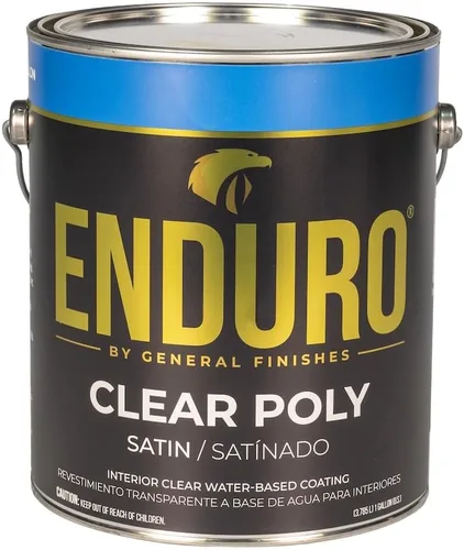 Vista 3 de General Finishes Enduro Poliuretano Transparente a Base de Agua, 1 Galón, Dead Flat