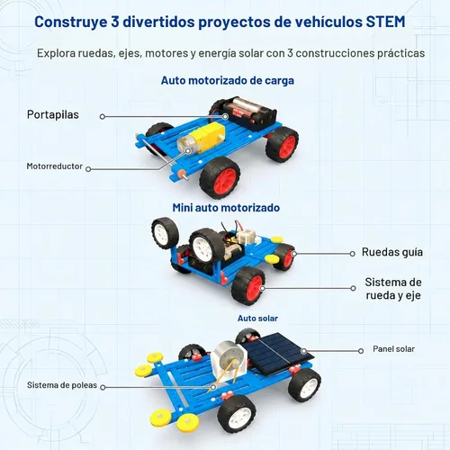 Vista 5 de Kit STEM para niños de 8 a 14 años, construye 7 modelos, kit de ciencia
