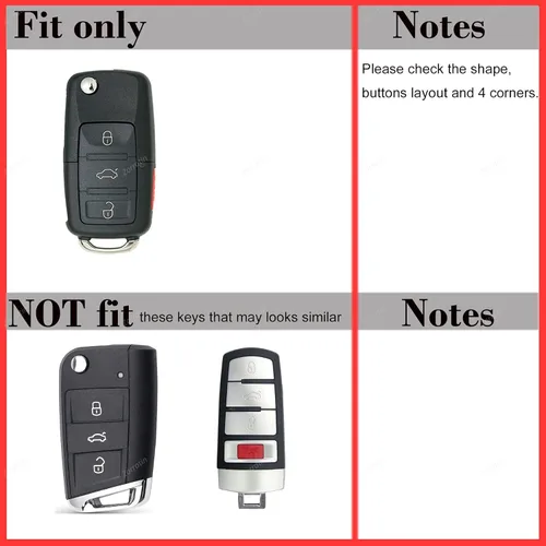 Vista 2 de Funda protectora híbrida de 2 capas para llavero Volkswagen VW Beetle CC Golf GTI Jetta Passat Tiguan Touareg 2011-2015