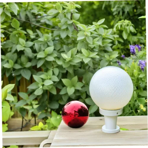 Vista 6 de GANAZONO Bola de espejo de metal decorativa Bola de observación de jardín Bolas reflectantes para exteriores e interiores Dec