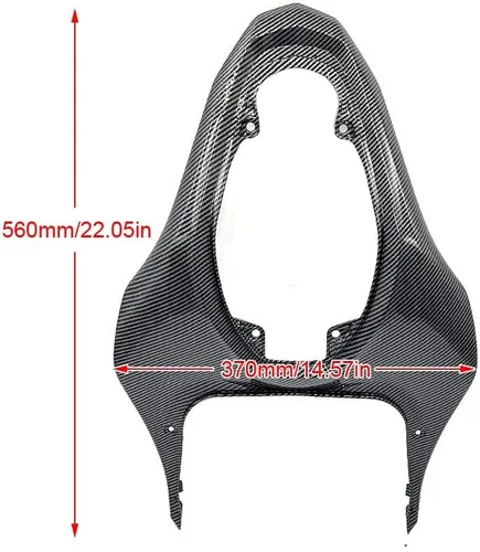 Vista 4 de GLoyer Motorcycle Windshield Z900 Motorcycle Rear Seat Cover Side Panel Guard Fairing Cowl Ducktail Compatible with Kawasaki Z 900 2017 2018 2019
