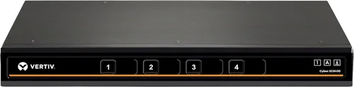 Vista 7 de Avocent Vertiv Cybex SC840-001Secure Desktop KVM, Monitor de una sola cabeza, 4 puertos, Dual-Link, Secure Desktop KVM, Tarjeta de acceso común