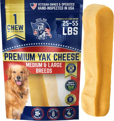 Vista 10 de Devil Dog Pet Co. Himalayan Yak Cheese - Masticables para perros, pequeños, paquete de 4, 100% naturales y saludables, sin lactosa, golosinas
