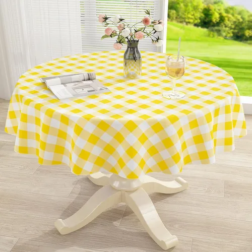 Vista 28 de misaya Mantel cuadrado de vinilo impermeable, mantel con parte trasera de franela de búfalo, mantel de plástico lavable para cena, cocina