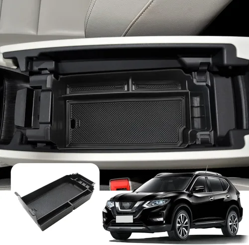 LFOTPP Rogue Organizador de consola central para Nissan Rogue 2021 2022 2023 2024 2025 2026 Nissan Rogue [S/SL/SV/Platinum] T33 Caja de Negro