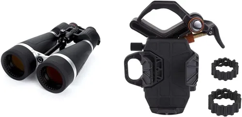 Vista 9 de Celestron Binoculares SkyMaster Pro de 15 x 70 para astronomía y telescopio de puntero de estrellas 51630, negro