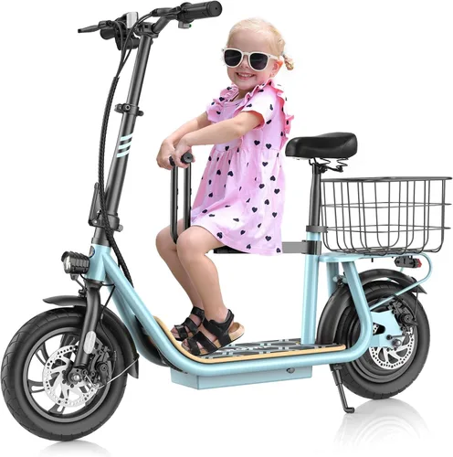 Vista 64 de Caroma Electric Scooter with Seat, Max 30 Miles Range&20MPH Speed, Peak 800/1200W Motor, Foldable Electric Scooter for Adults and Teens, Commuter E