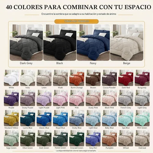 Vista 8 de CozyLux - Juego de edredón matrimonial de 82 x 86 pulgadas, color gris Gris claro