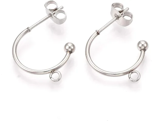 Vista 19 de Craftdady Aretes de aro chapados en oro de 14 quilates, 12 pares de aretes de aro de latón con múltiples bucles, círculo, lágrima, flor, palanca