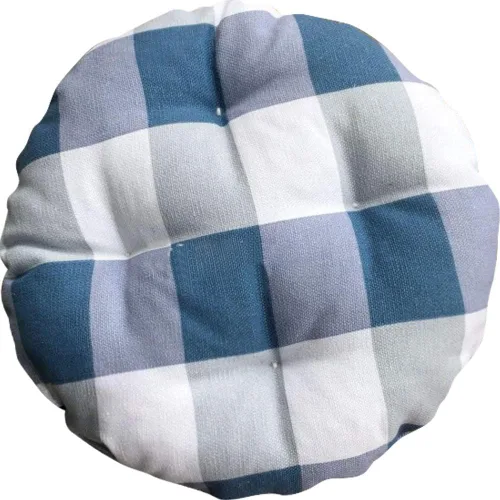 Vista 5 de Cojín redondo acolchado de 12 pulgadas para taburete de bar con tela elástica, cojín redondo para silla de madera y metal