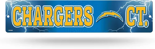 Vista 45 de Señal de calle de plástico NFL Rico Industries 4" x 16