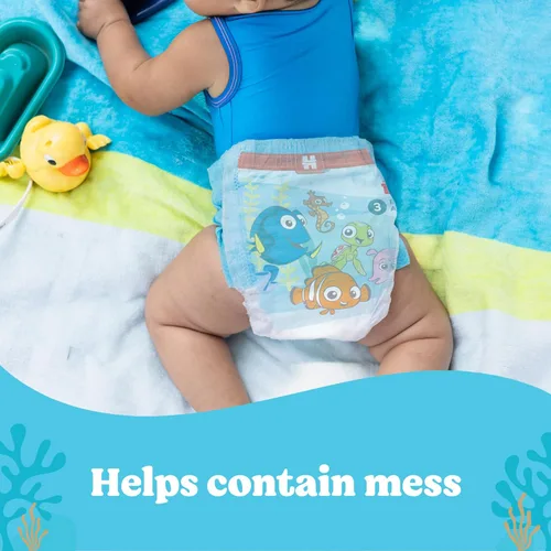 Vista 6 de Huggies - Pañales de baño desechables Little Swimmers, talla 4 (24-34 lbs), 36 unidades, el empaque puede variar