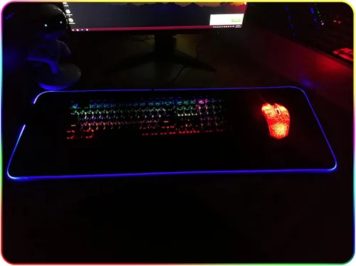 Vista 6 de cici store RGB Mouse Pad Desk Mat XXL Computer Mousepad 12 LED Backlights Cover Table Mause Gaming Mouse Pad