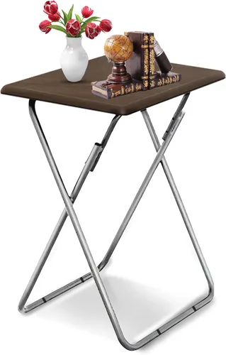 Vista 15 de Garden 4 you Mesa plegable para TV, mesa de comedor para TV con parte superior de MDF resistente, bandejas de comedor para sala de estar sin Negro