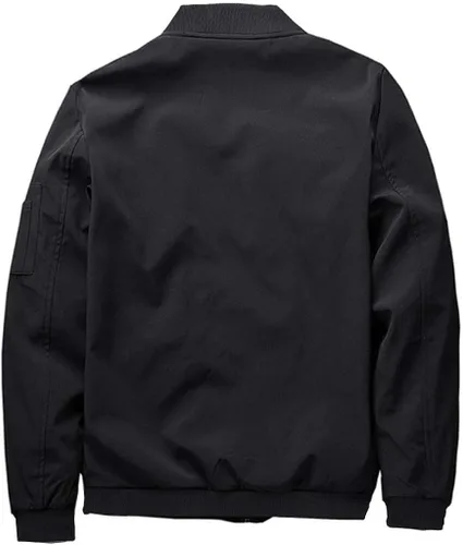 Vista 2 de CRYSULLY - Chaqueta estilo casual de hombre para primavera y otoño delgada de corte ajustado y ligera para exteriores