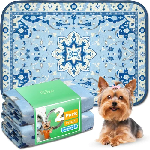Vista 28 de FXW - Almohadillas lavables para orina de perros con superabsorción, diseñadas para jaulas de 42 pulgadas, 41 × 27 pulgadas rectangulares, boho, 2