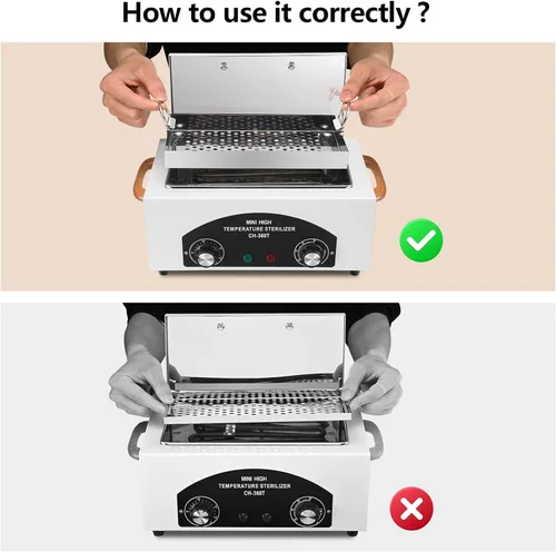 Vista 6 de High Temperature Sterilizer Autoclave Machine 110V 300W Nail Tool Sterilizer Dry Heat Sterilizer Dental Tool Sterilizer esterilizador de manicura